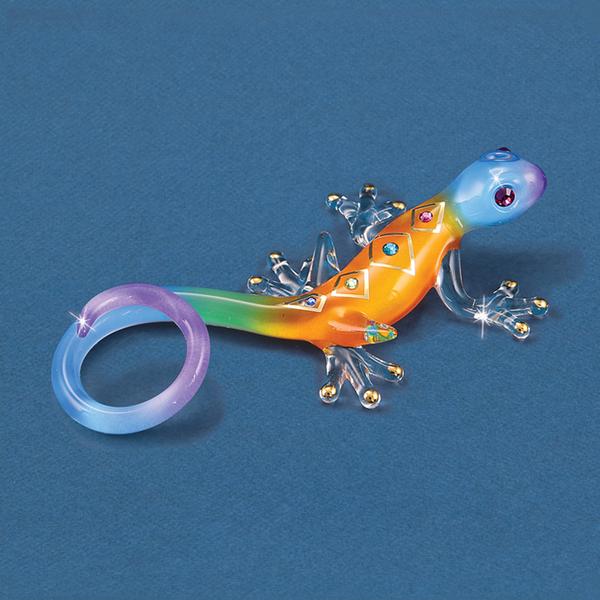 Glass Baron Gecko Desert Diamond Figurine Glass Baron Gecko Desert Diamond Figurine